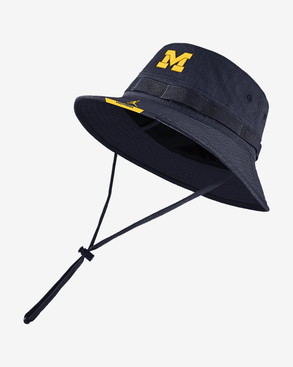 Jordan College Michigan Bucket Hat - College Navy/Amarillo