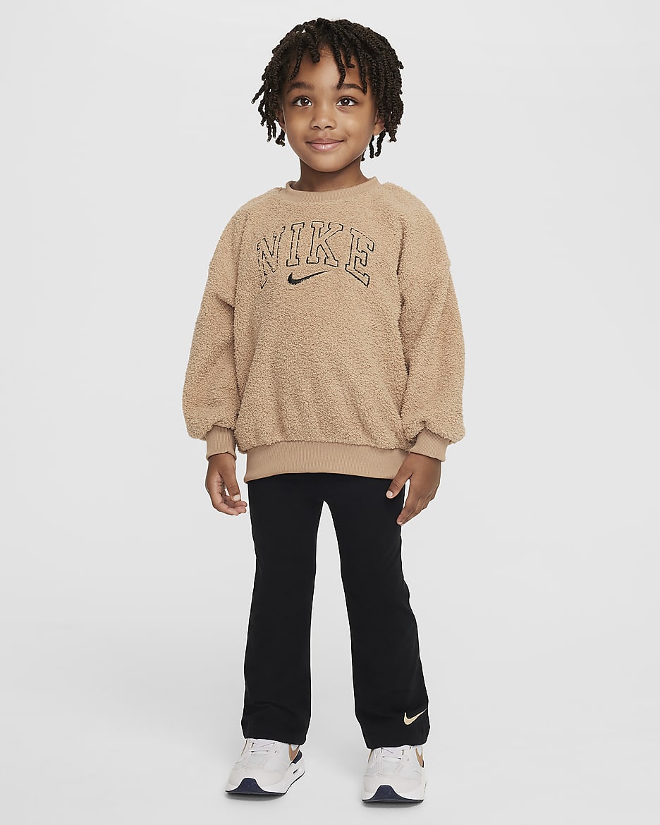 Nike Swoosh Spirit Toddler Crew and Leggings Set - Black