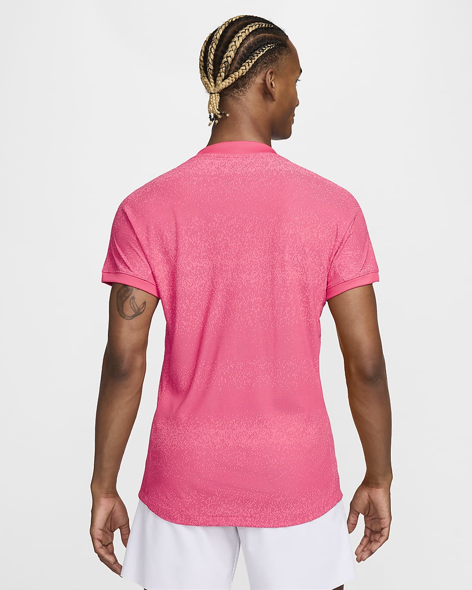 Rafa Camiseta de tenis de manga corta Dri-FIT ADV - Hombre - Aster Pink/Blanco