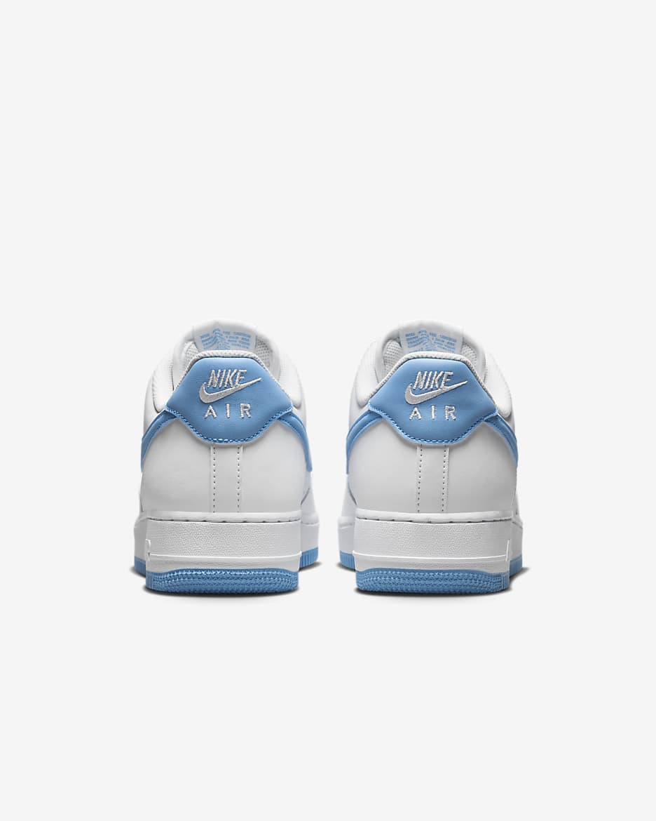 Nike Air Force 1 '07 Men's Shoes - White/White/Aquarius Blue