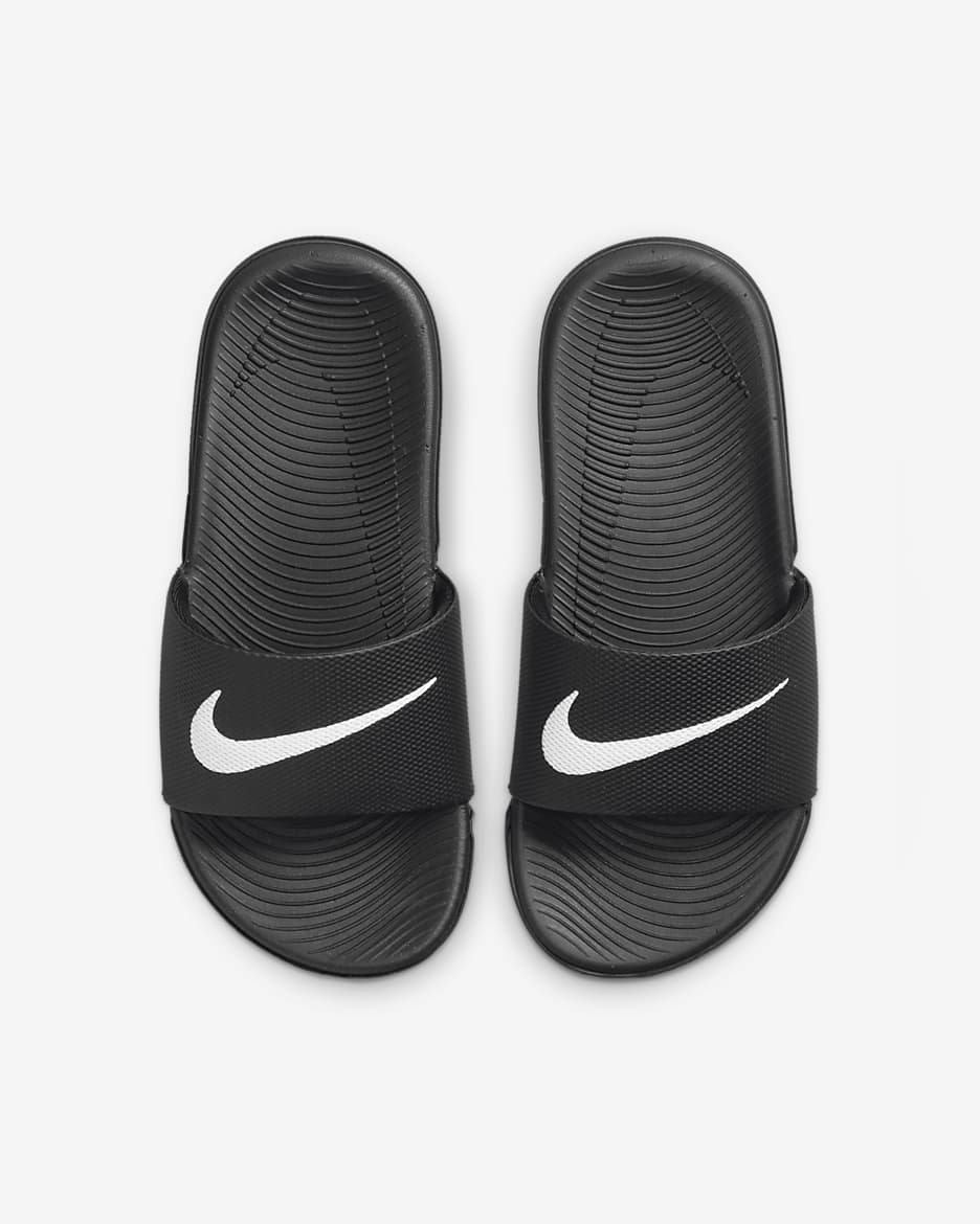 Nike Kawa Little/Big Kids' Slides - Black/White