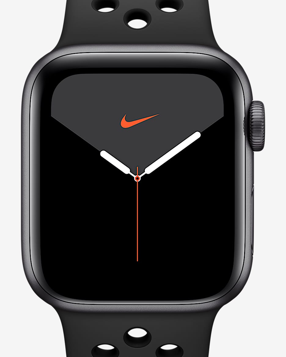 Apple Watch Nike Series 5 (GPS) met sportbandje van Nike OpenBox — Kast van Anthracite aluminium (44 mm) - Greyish/Anthracite/Zwart