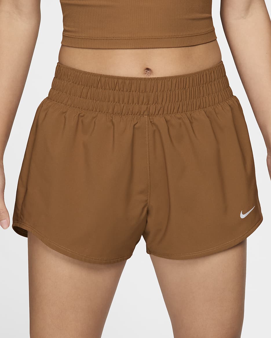 Nike Dri-FIT One Women's Mid-rise 8cm (approx.) Brief-Lined Shorts - Light British Tan