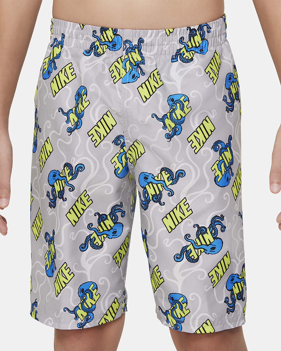 Nike Octologo Big Kids' (Boys') Packable 8" Volley Short - Light Smoke Grey