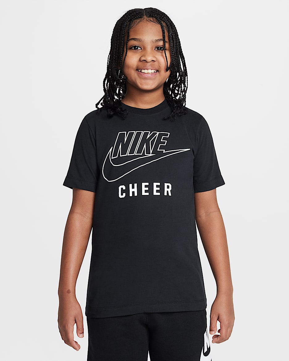 Nike Swoosh Big Kids' Cheer T-Shirt - Black