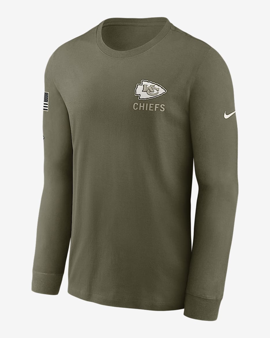 Kansas City Chiefs Salute to Service Men's Nike NFL Long-Sleeve T-Shirt - Olive