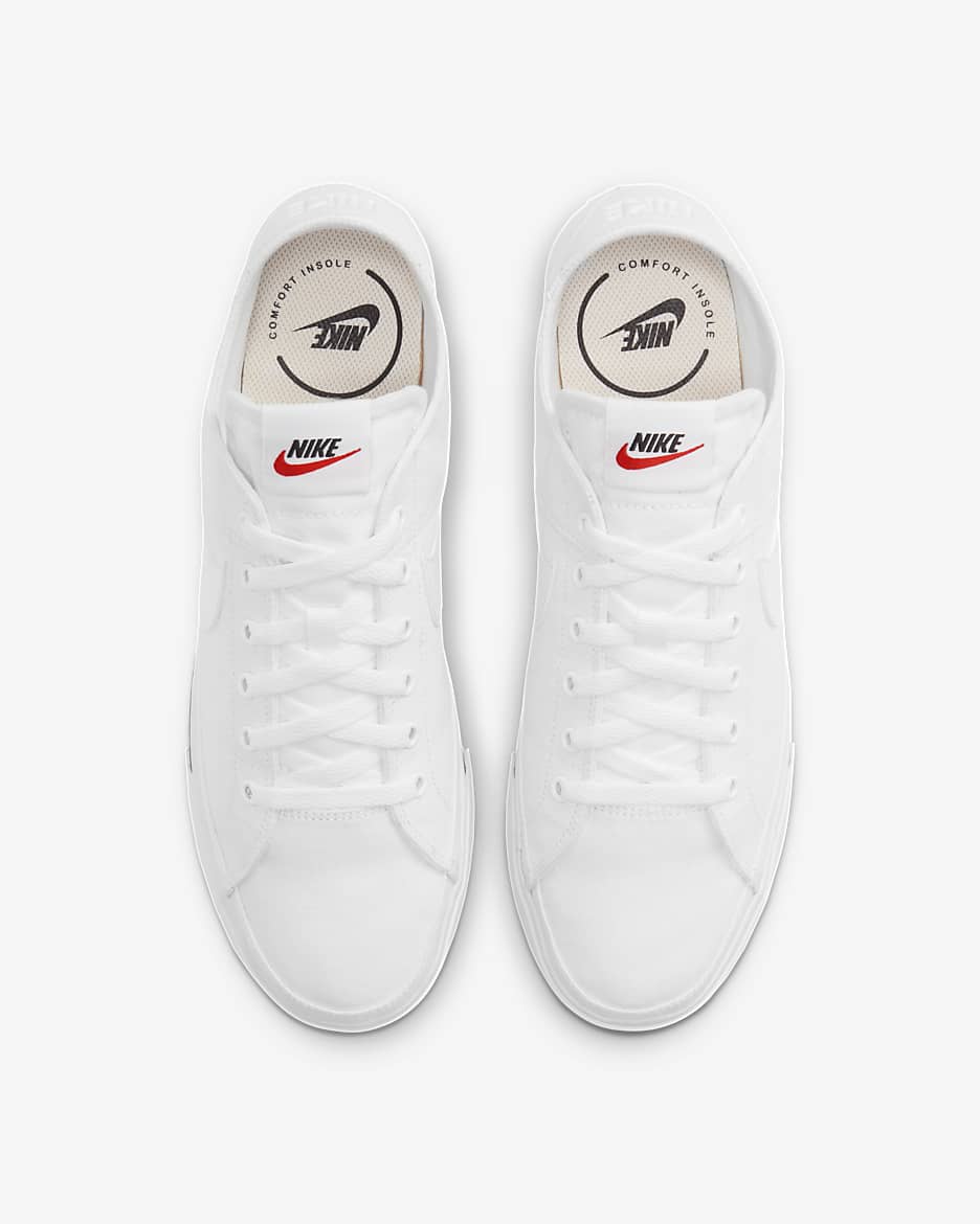 Nike Court Legacy Canvas herresko - Hvit/Svart/Hvit