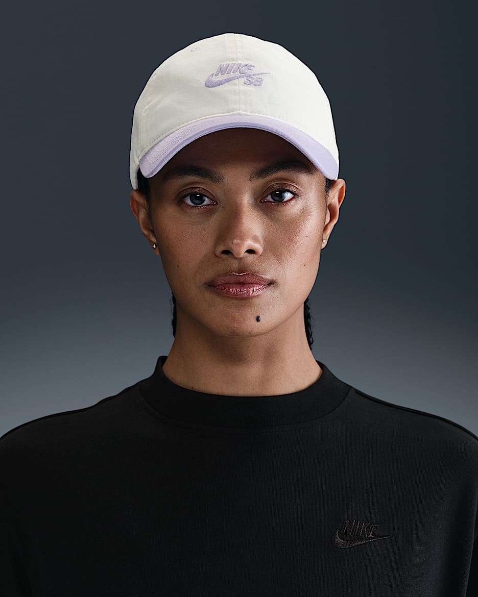 Nike SB Club unstrukturierte Skateboard-Cap - Sail/Hydrangeas/Hydrangeas