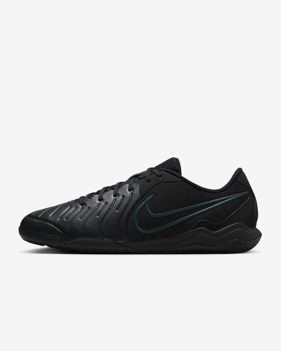 Nike Tiempo Legend 10 Academy Indoor Court Low-Top Football Shoes - Black/Deep Jungle/Black