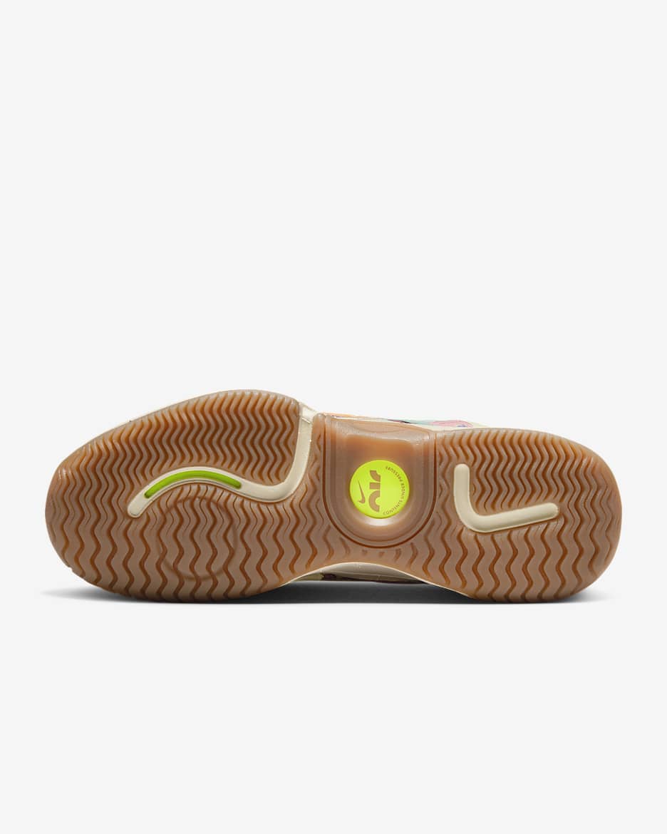 NikeCourt Air Zoom GP Turbo Osaka Women's Hard Court Tennis Shoes - Coconut Milk/Gum Light Brown/Sesame/Volt