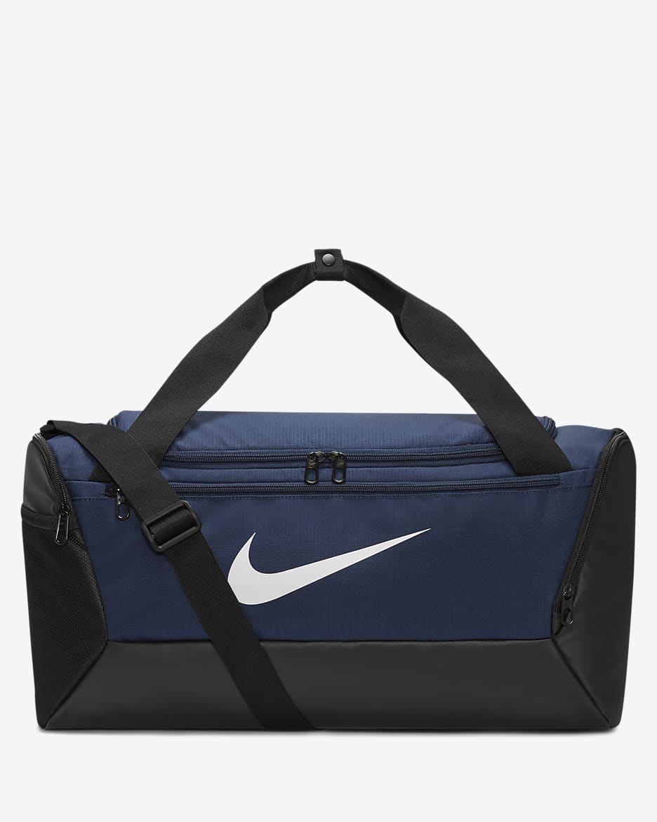 Nike Brasilia Training Duffel Bag (Small, 41L) - Midnight Navy/Black/White