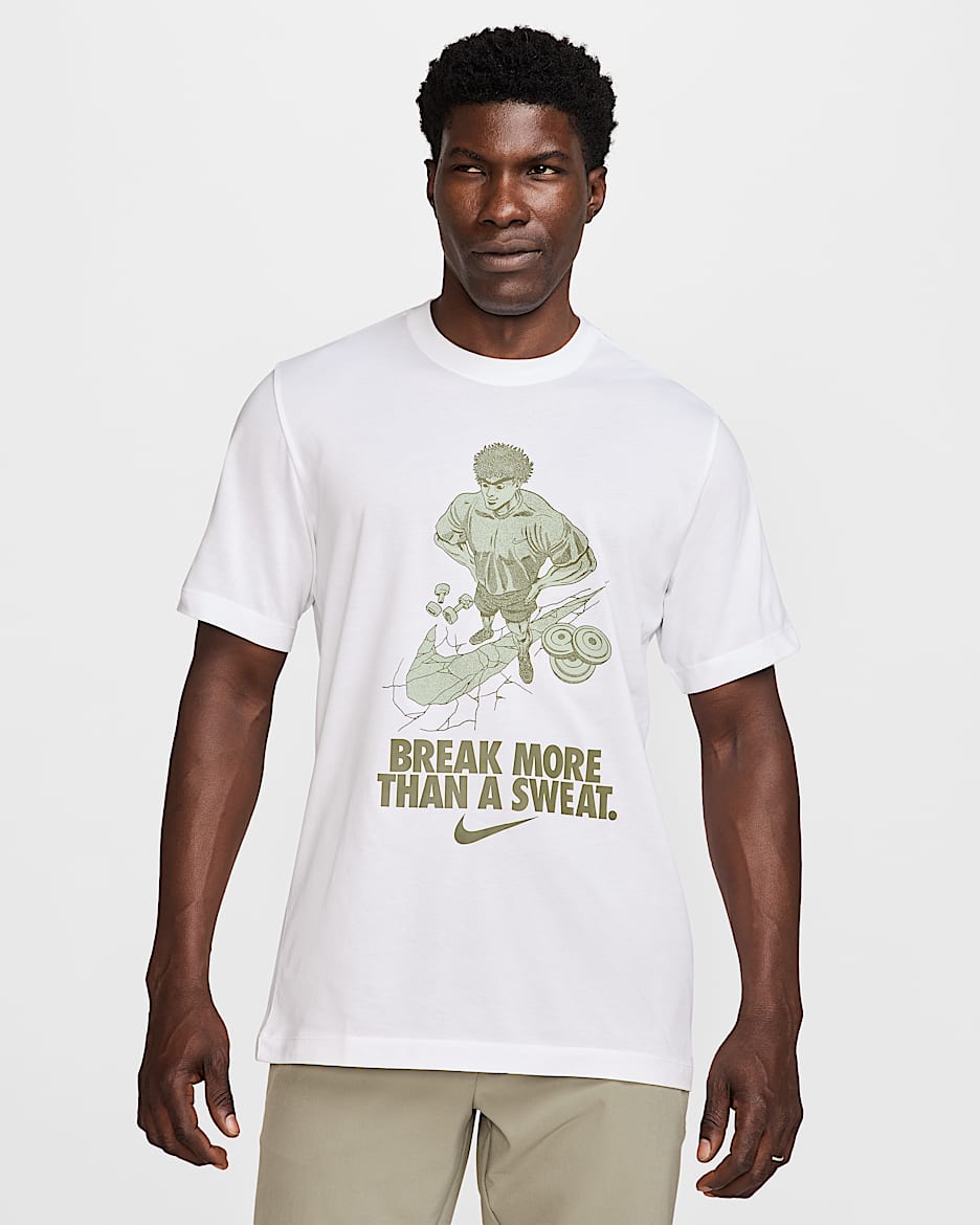 Nike Men's Dri-FIT Fitness T-Shirt - White