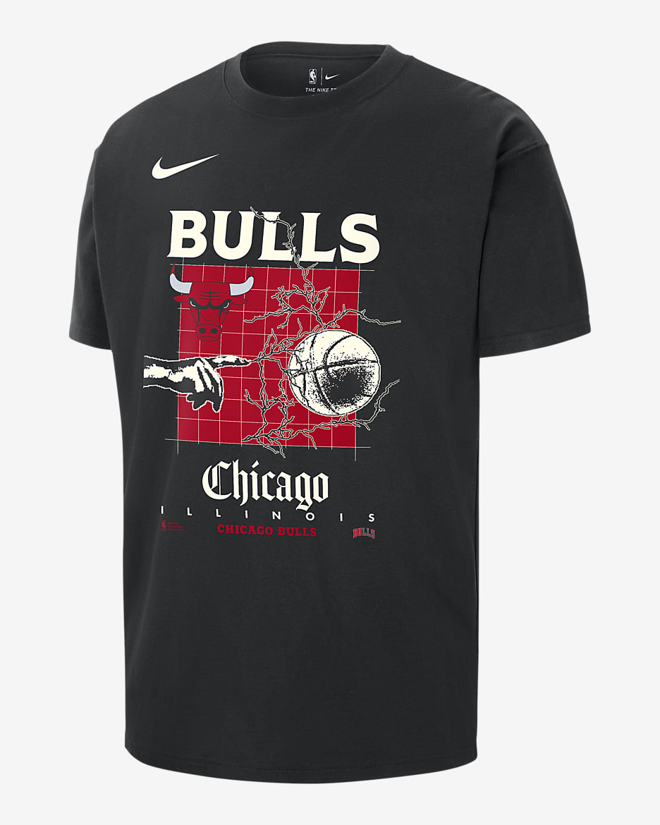 Chicago Bulls Courtside Men's Nike NBA Max90 T-Shirt - Black