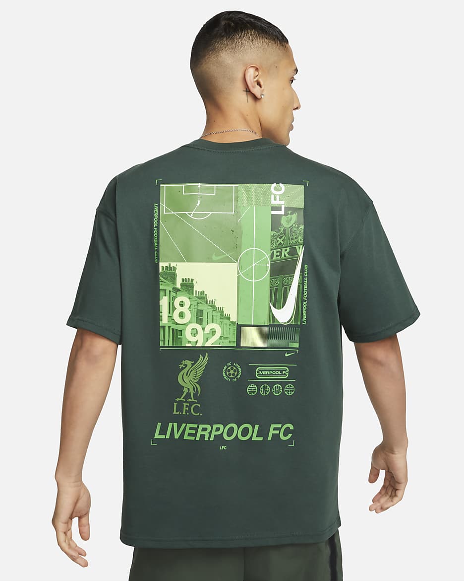 Liverpool F.C. Men's Nike Max90 Football T-Shirt - Pro Green