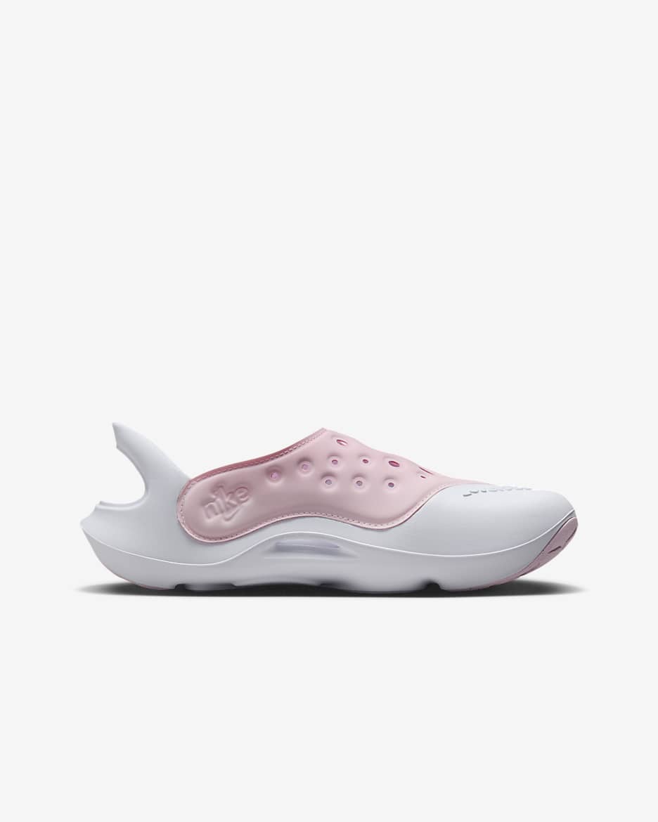 Sandalias para niños grandes Nike Aqua Swoosh - Espuma rosa/Blanco