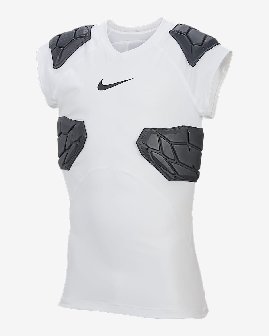 Playera de fútbol americano HyperStrong para niños talla grande Nike Pro - Blanco