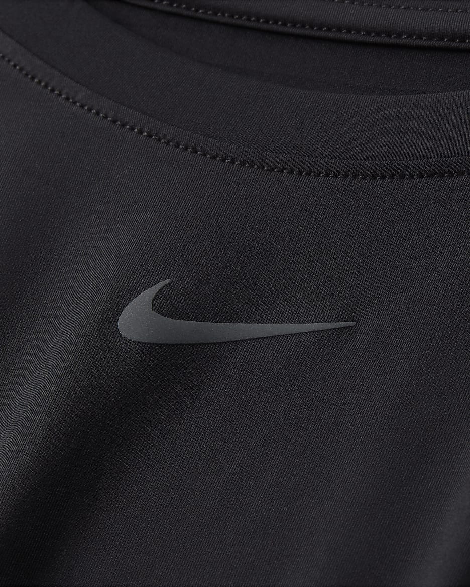 Haut à manches courtes Nike One Classic Dri-FIT pour femme (grande taille) - Noir/Noir