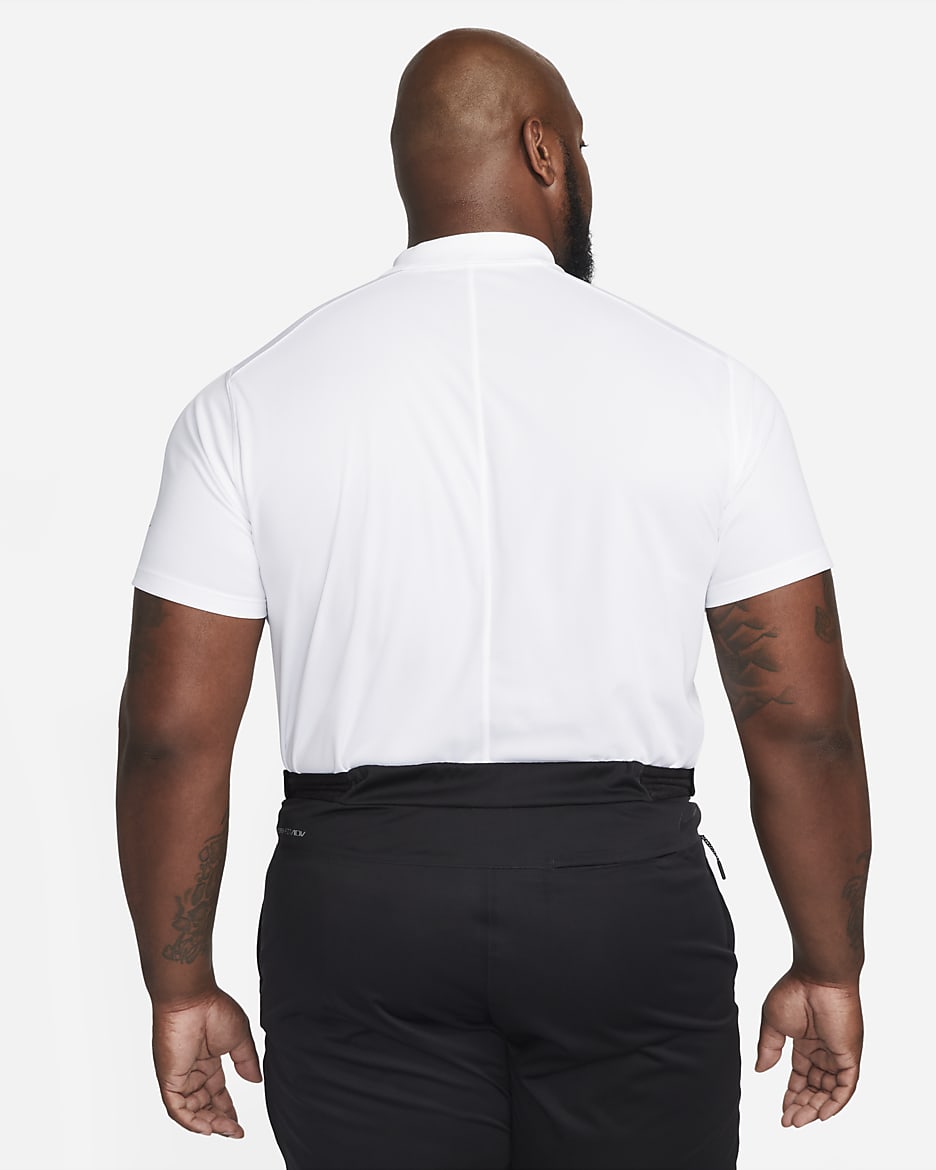 Nike Dri-FIT Victory Golf-Poloshirt für Herren - Weiß/Schwarz