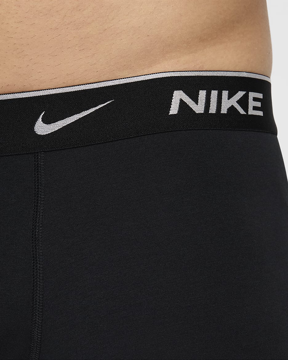 Nike Dri-FIT Essential Cotton Stretch Men's Boxer Briefs (3-Pack) - Silver