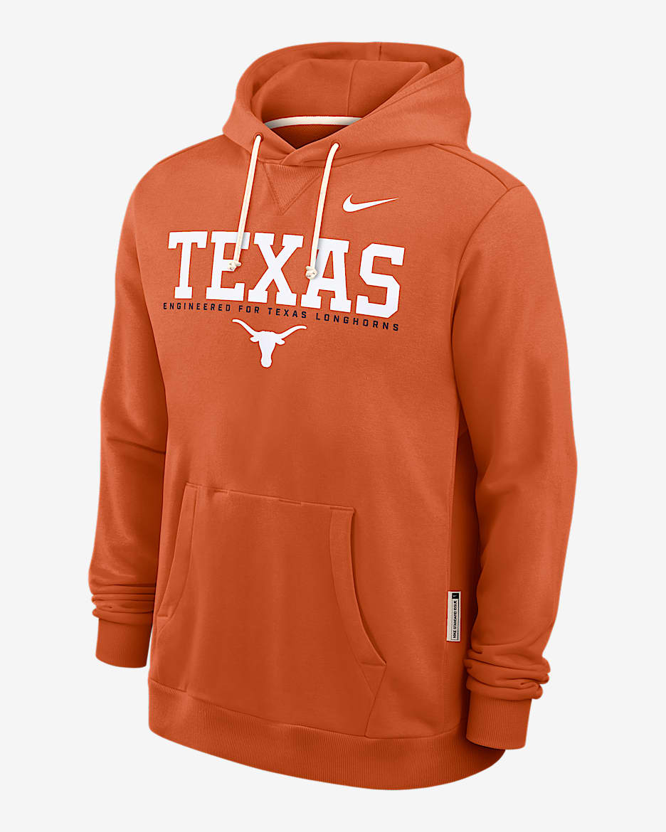 Texas Sideline Men's Nike Dri-FIT College Pullover Hoodie - Burnt Orange