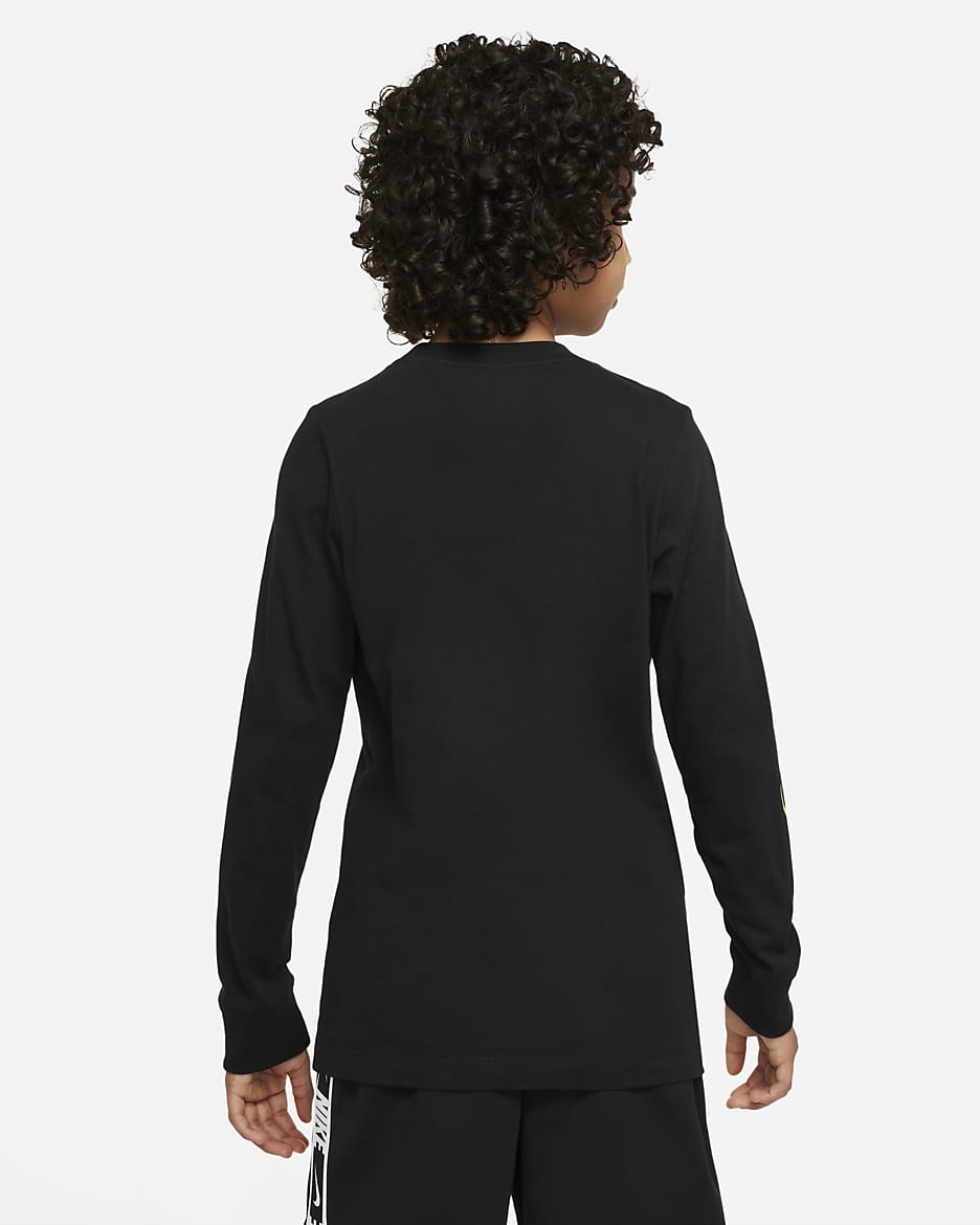 Nike Sportswear Older Kids' (Boys') Long-Sleeve T-Shirt - Black