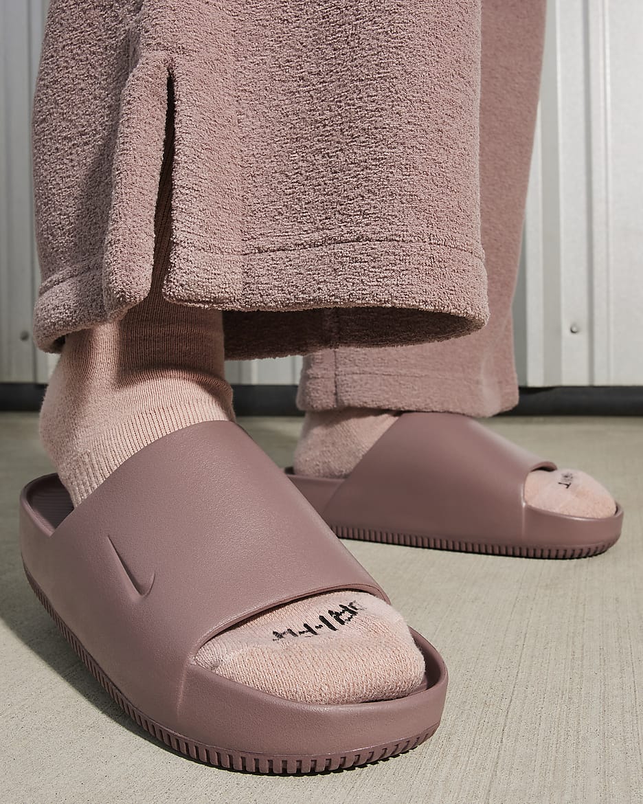 Nike Calm Women's Slides - Smokey Mauve/Smokey Mauve