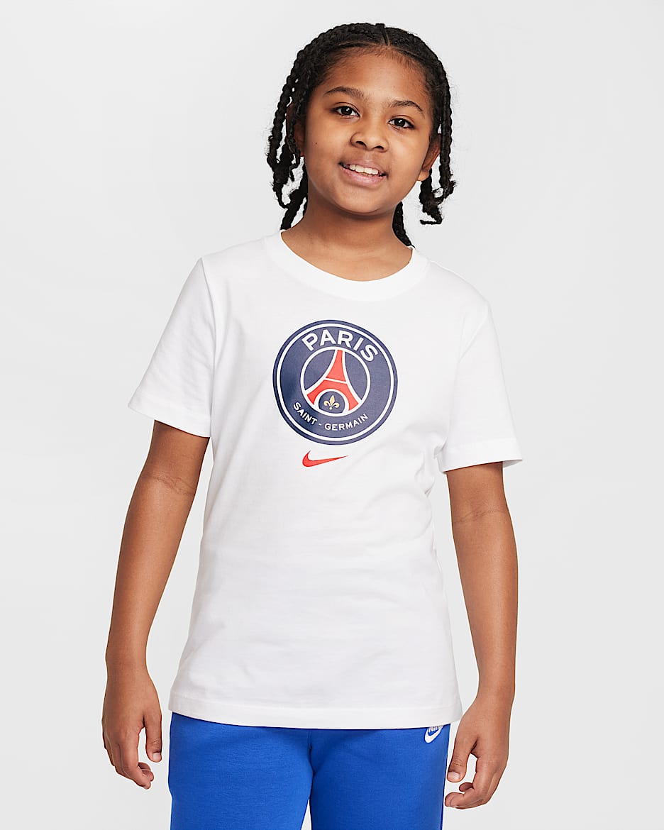Paris Saint-Germain Nike Fußball-T-Shirt (ältere Kinder) - Weiß