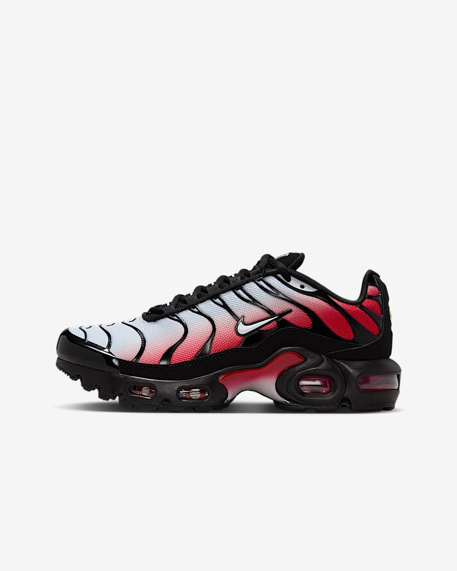 Nike Air Max Plus Older Kids' Shoes - Pure Platinum/University Red/Black/White
