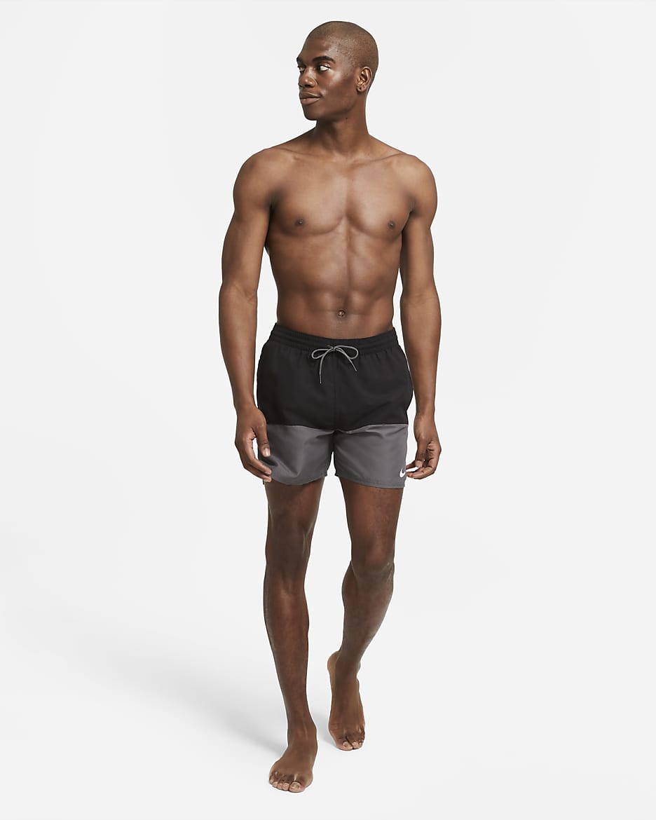 Nike Split Herren-Badeshorts (ca. 12,5 cm) - Schwarz/Iron Grey/Weiß