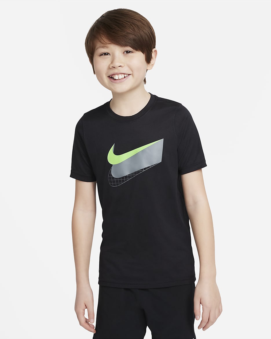 Nike Dri-FIT Big Kids' (Boys') Training T-Shirt - Black