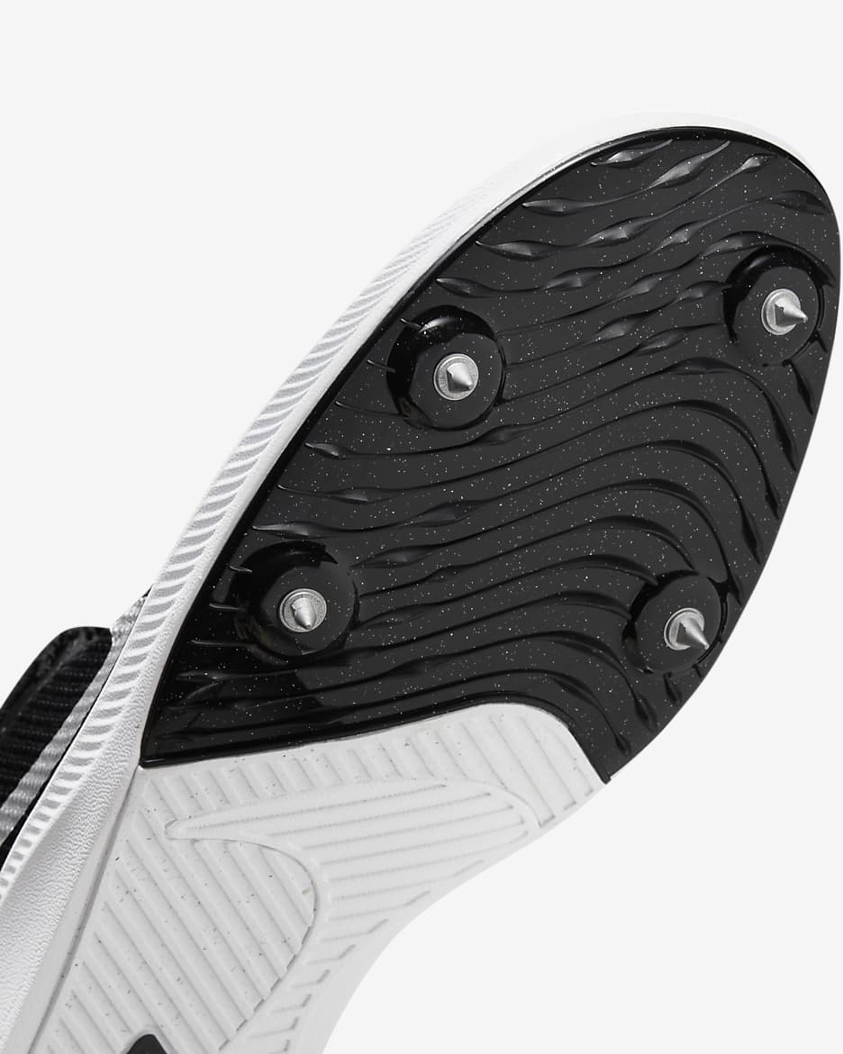 Sapatilhas de atletismo para distância Nike Rival Distance - Preto/Cinzento Smoke escuro/Cinzento Smoke claro/Prateado metalizado