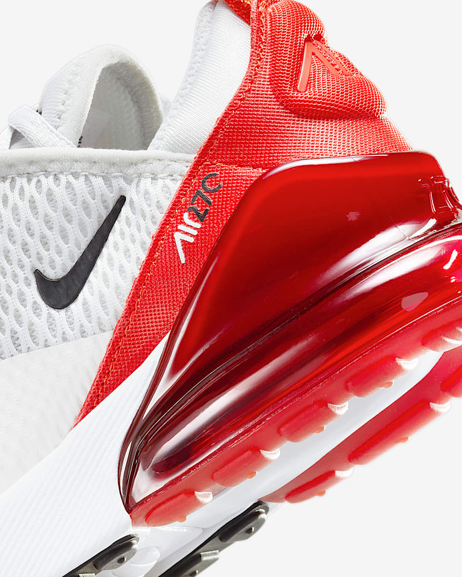 University Red All White Nike Air Max 270 React Nike Air Max 270 React White University