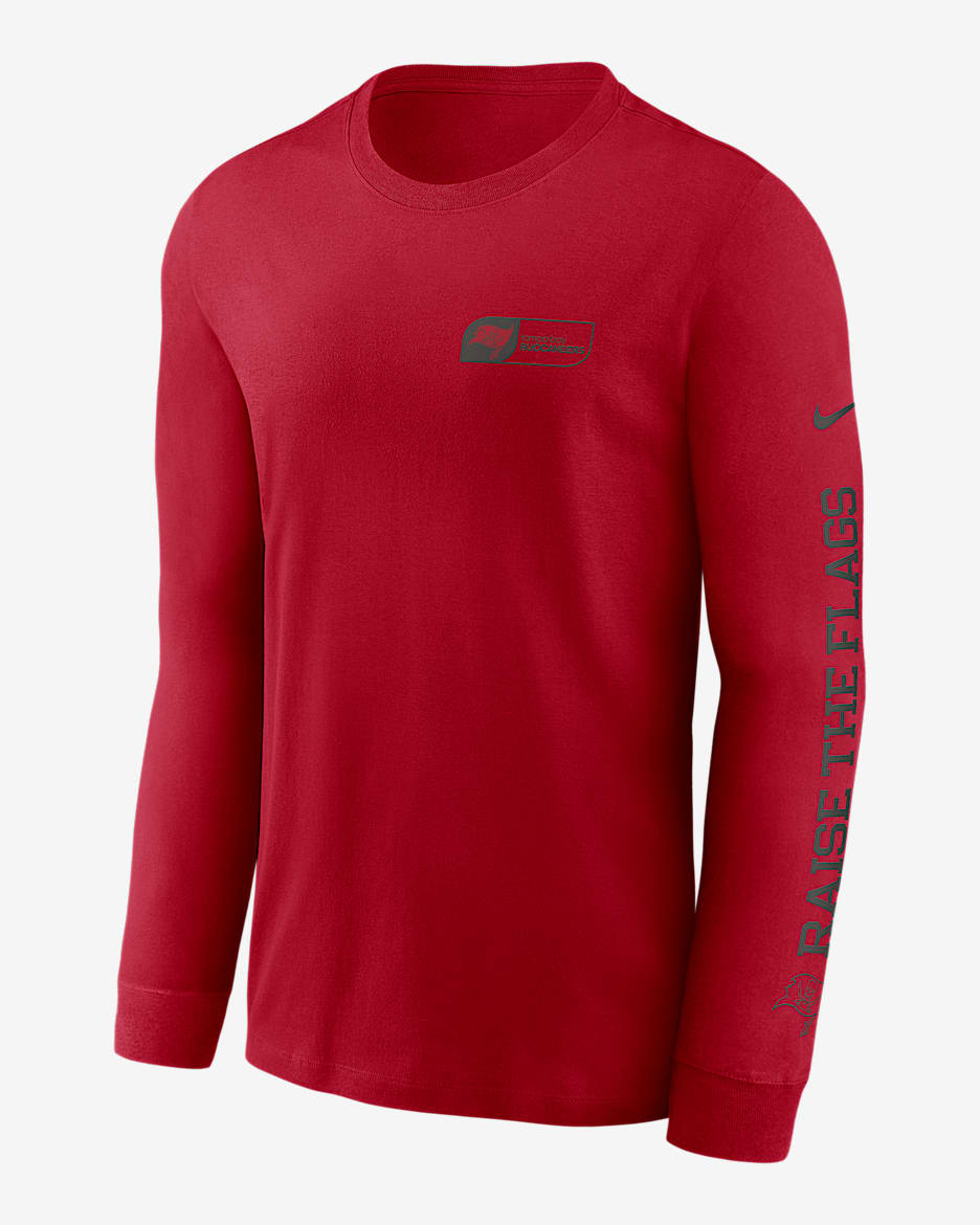 Playera de manga larga Nike de la NFL para hombre Tampa Bay Buccaneers All Out - Rojo gimnasio
