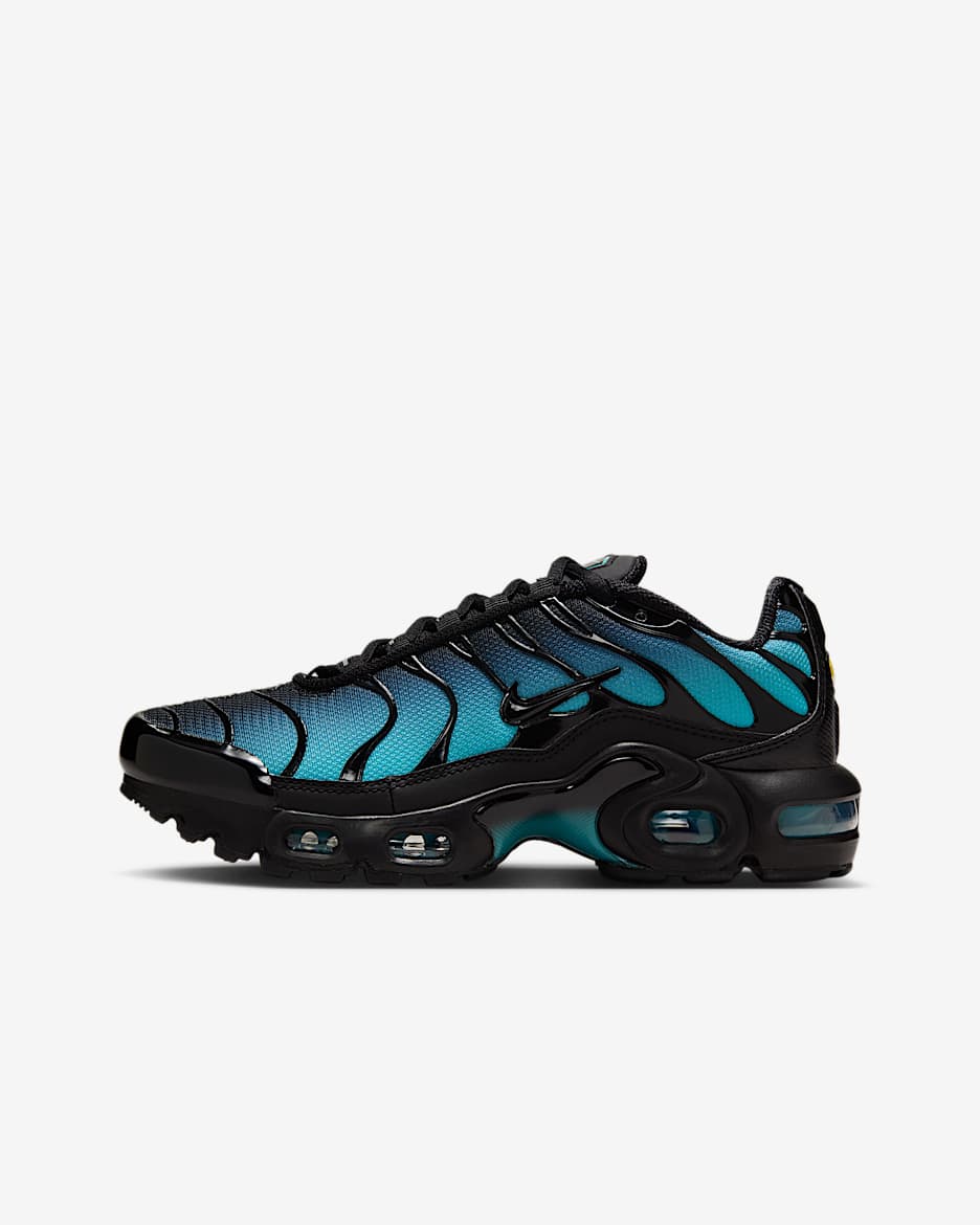 Bota Nike Air Max Plus pro větší děti - Černá/Dusty Cactus/Metallic Silver/Černá