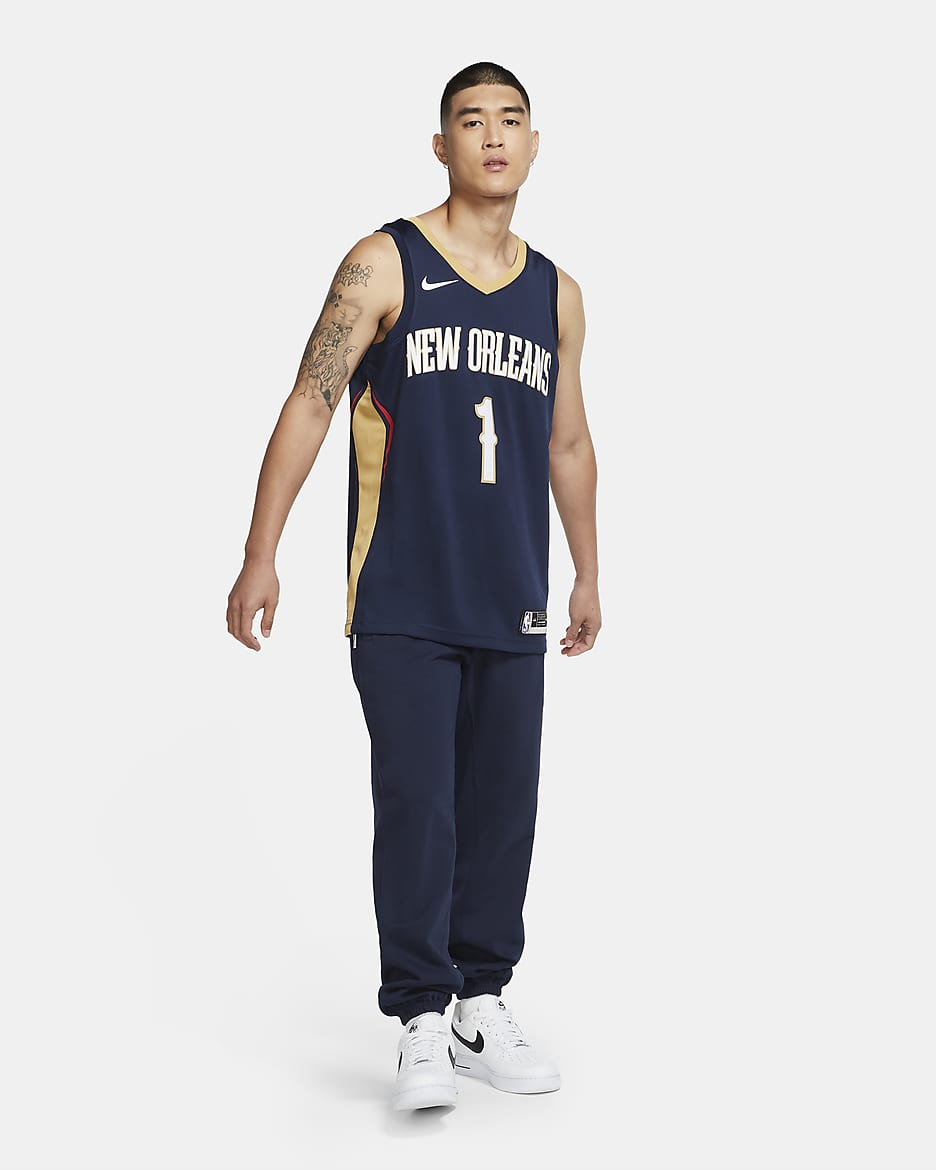 Zion Williamson Pelicans Icon Edition 2020 Nike NBA Swingman Jersey - College Navy/Club Gold