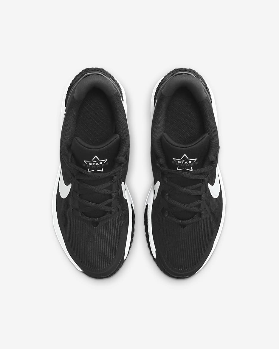 Nike Star Runner 4 大童路跑鞋 - 黑色/Anthracite/白色