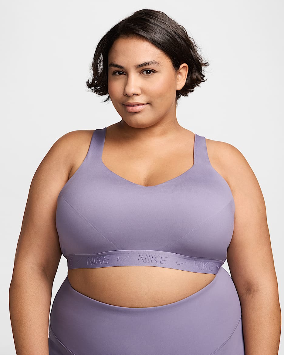 Nike Indy High Support Women's Padded Adjustable Sports Bra (Plus Size) - Daybreak/Daybreak