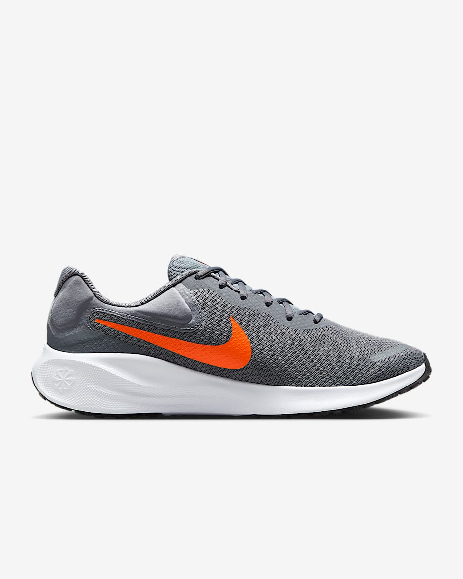 Nike Revolution 7 Men's Road Running Shoes - Cool Grey/White/Black/Total Orange