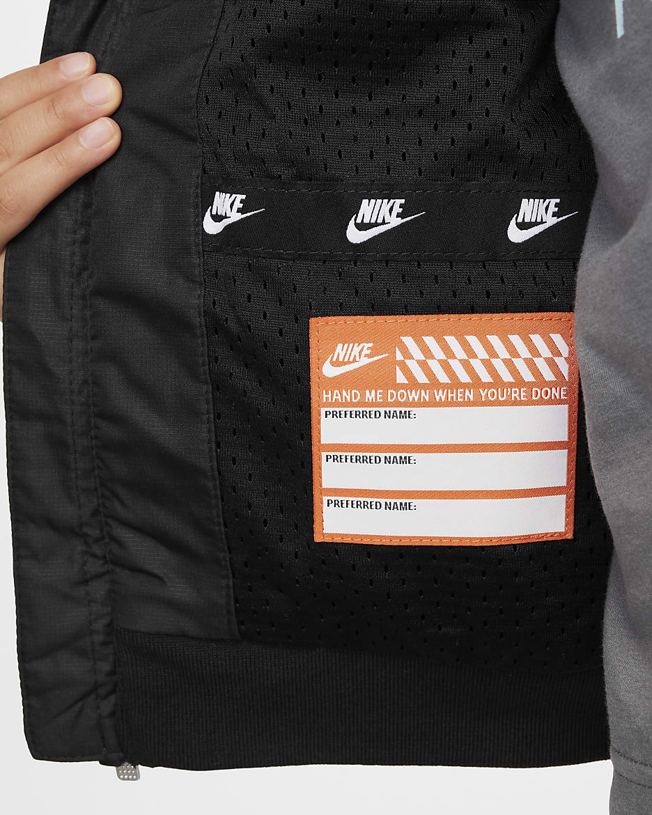 Nike hochflorige Jacke (Babys) - Schwarz