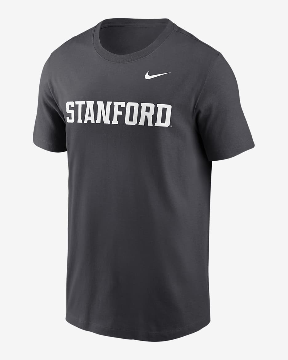 Playera universitaria Nike para hombre Stanford Cardinal Primetime Wordmark - Antracita