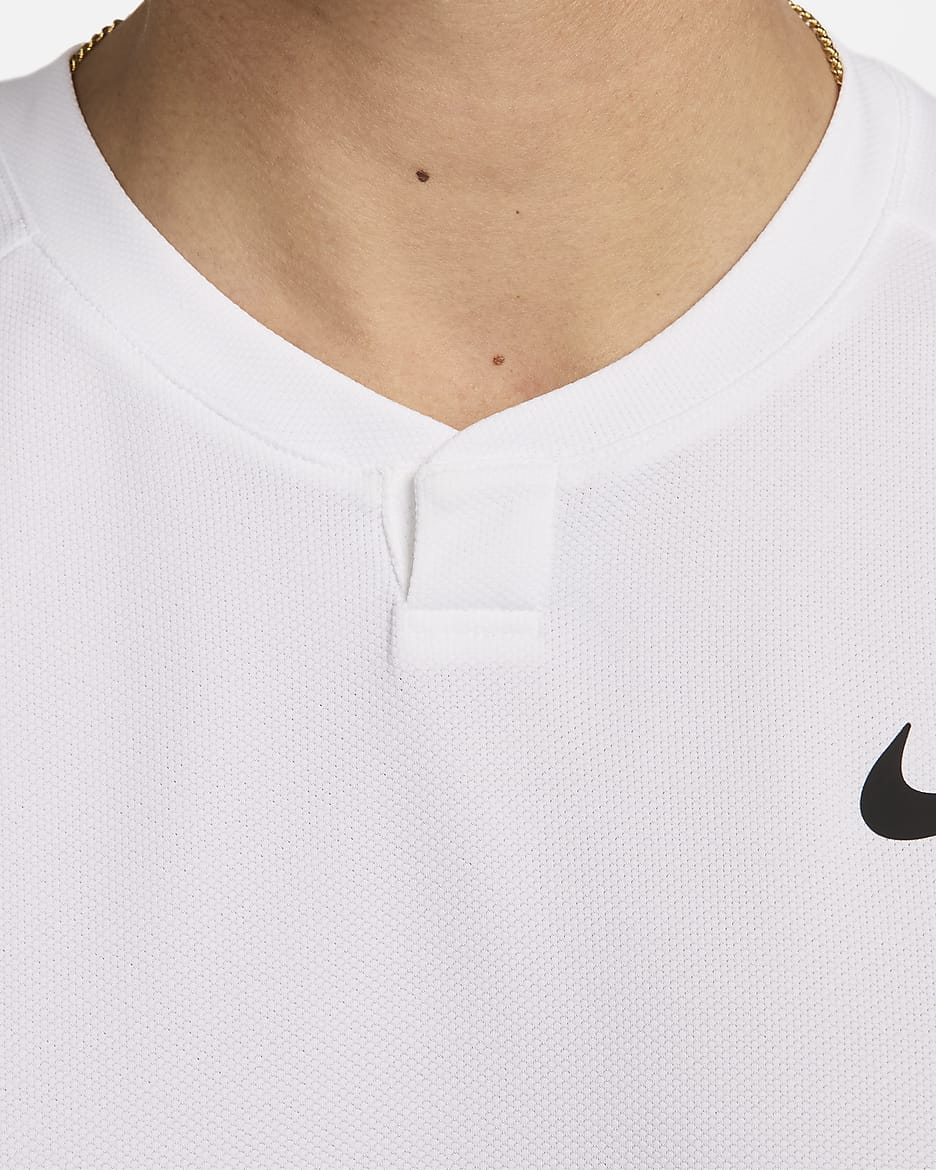 Maglia da tennis Dri-FIT NikeCourt Slam – Uomo - Bianco/Nero