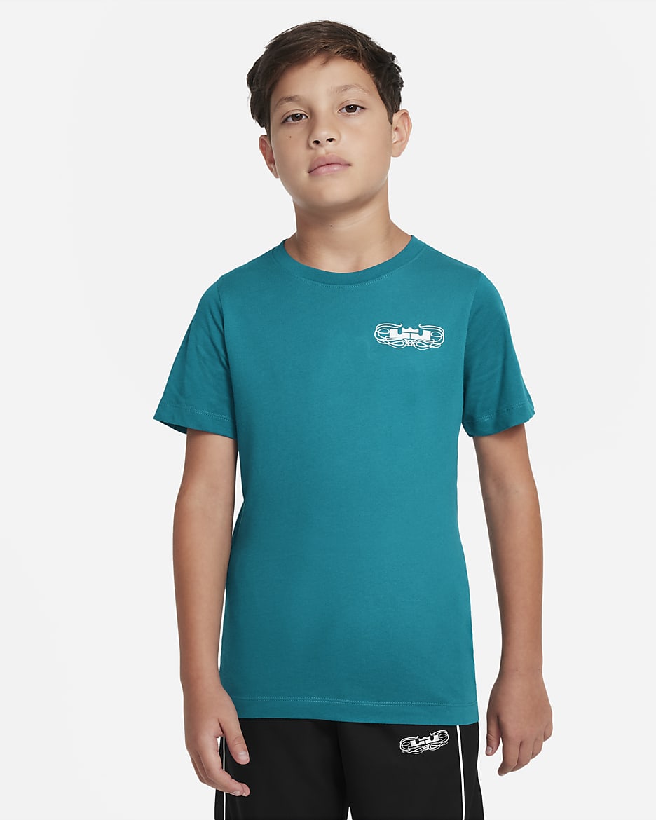 Nike x LeBron 大童 (男童) Dri-FIT T 恤 - Bright Spruce