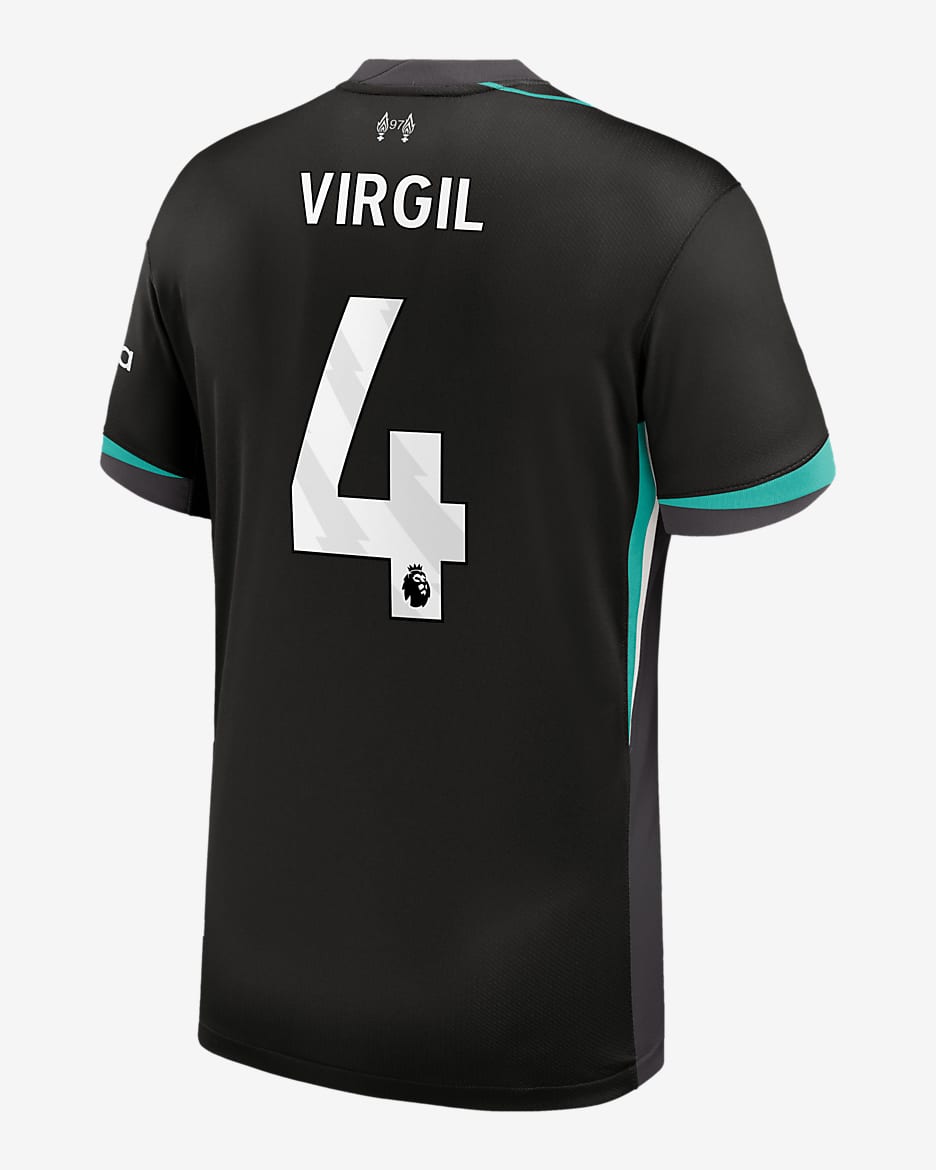 Virgil van Dijk Liverpool 2024/25 Stadium Away Men's Nike Dri-FIT Soccer Jersey - Forest Green