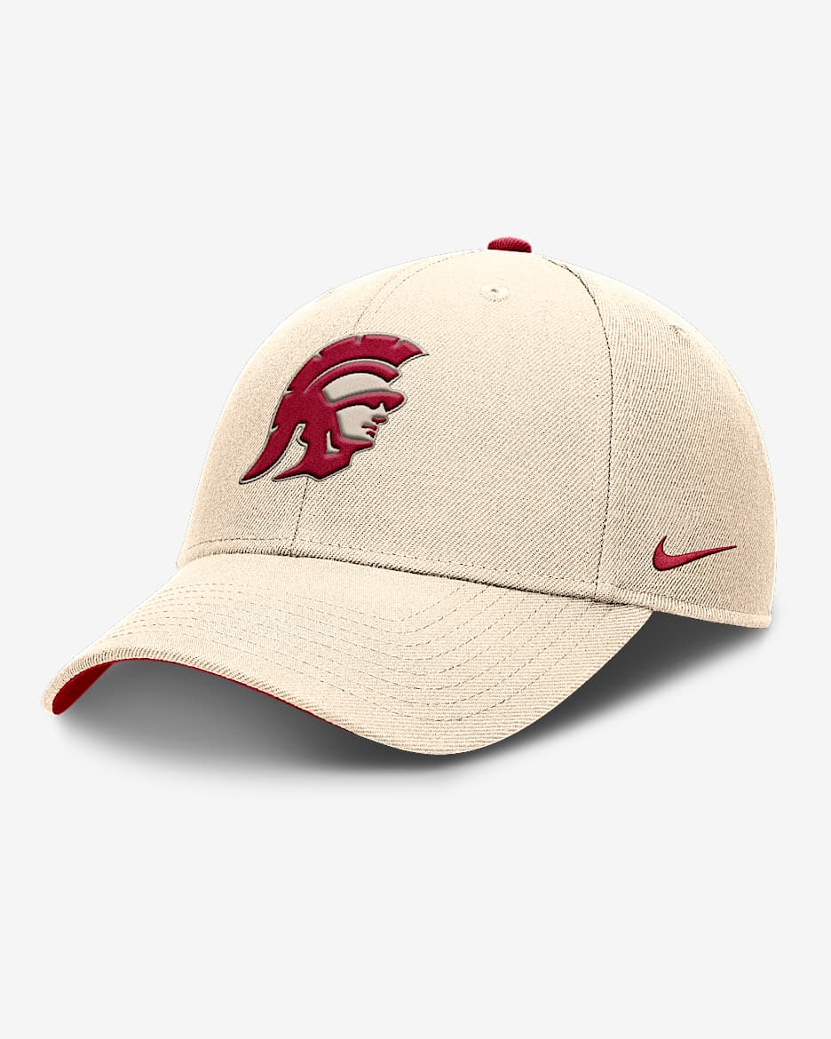 USC Primetime Rise Men's Nike Dri-FIT College Trucker Adjustable Hat - Natural