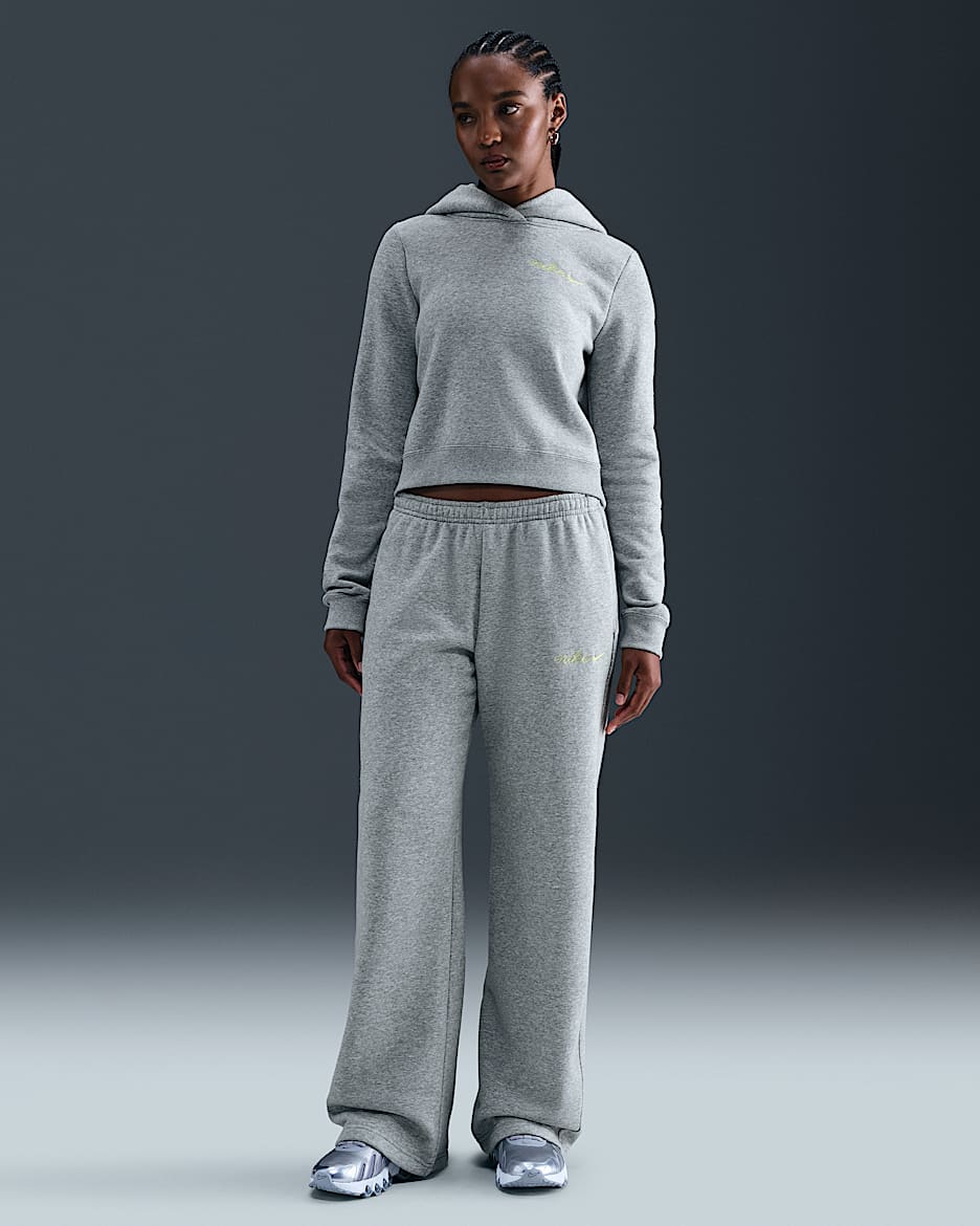 Nike Sportswear Phoenix Fleece Women's Straight-Leg Sweatpants - Dark Grey Heather/Heather