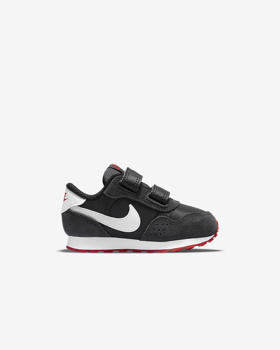 Sko Nike MD Valiant för baby/små barn - Svart/Dark Smoke Grey/University Red/Vit