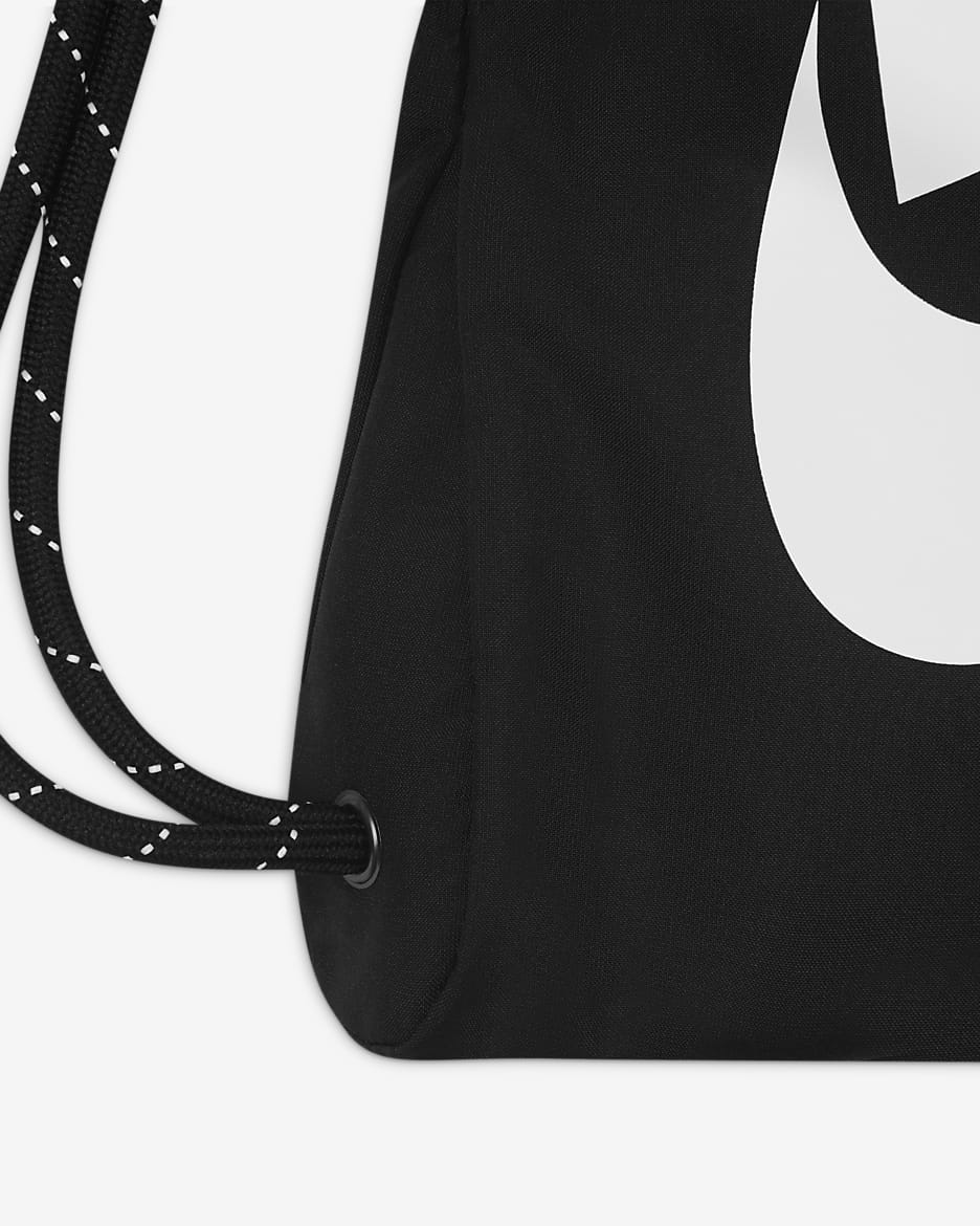 Nike Heritage Drawstring Bag (13L) - Black/Black/White