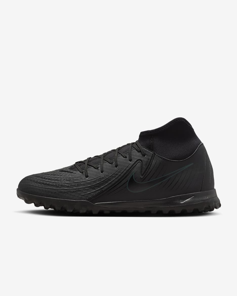 Nike Phantom Luna 2 Academy TF High-Top Football Shoes - Black/Deep Jungle/Black
