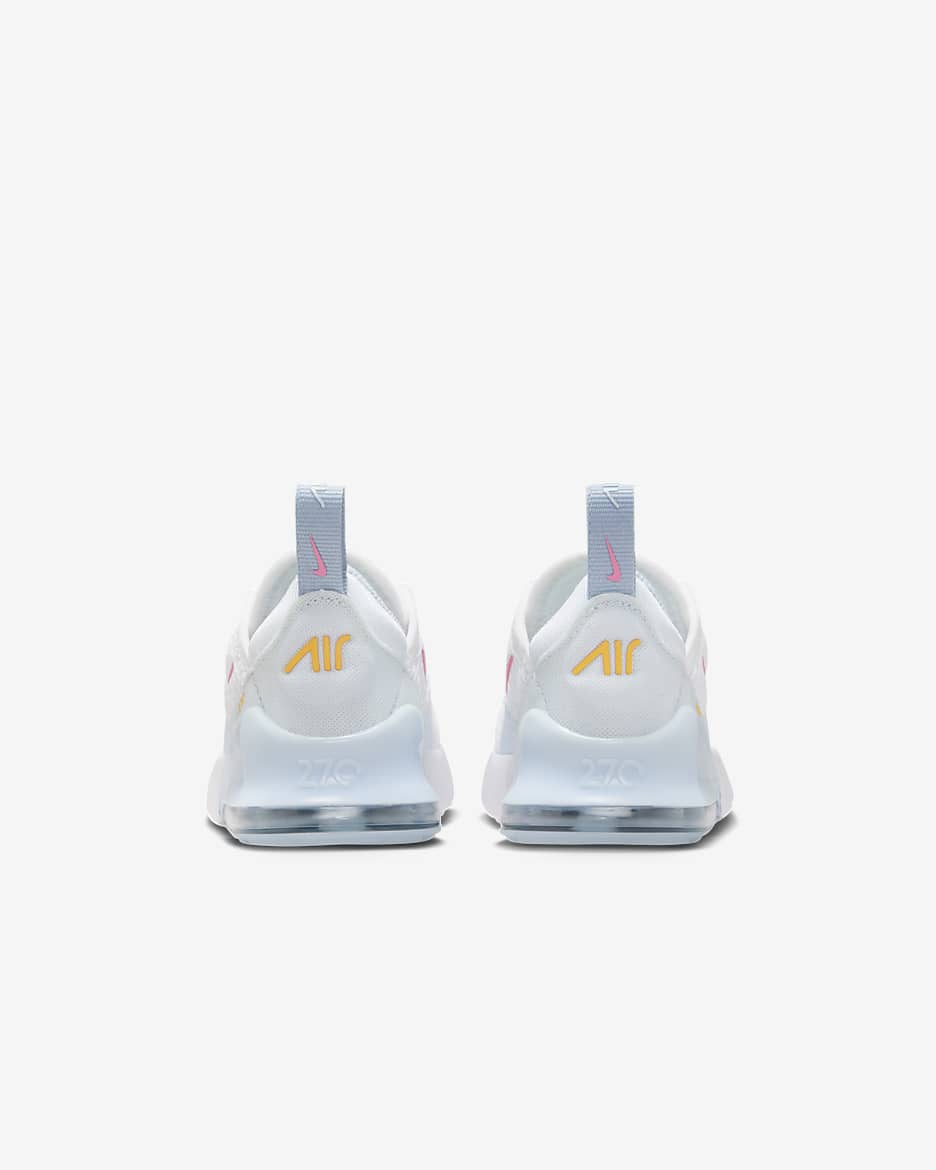 Nike Air Max 270 嬰幼兒鞋款 - 白色/Blue Tint/Light Armory Blue/Pinksicle