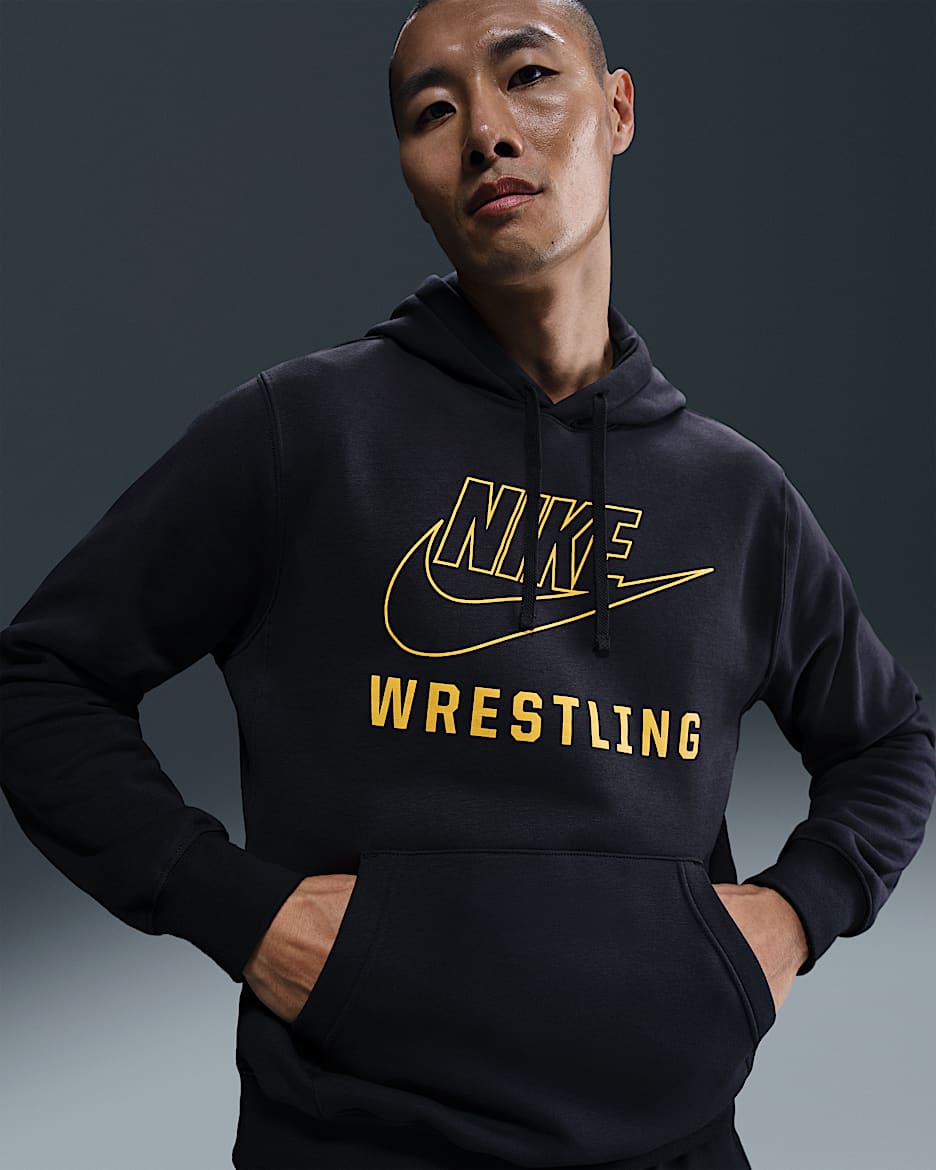 Nike Men's Wrestling Pullover Hoodie - Black